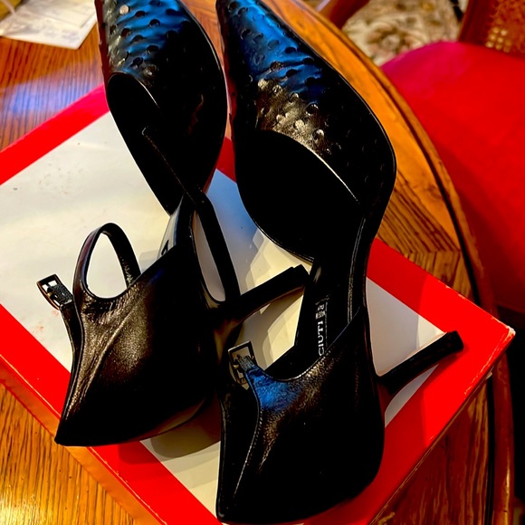 NWOTIB 🍁🔥Claudia CiutiBlack KidAll leather.Italy.S8Pointed Ankle shoeElegant🥰 - Picture 7 of 9